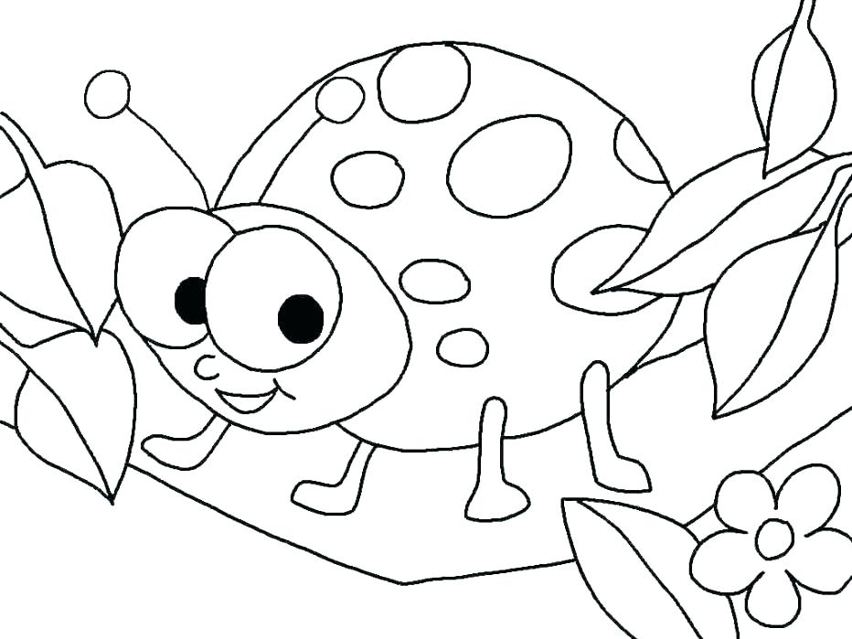 932x699 Coloring Pages For Adults Easy Kids Disney To Print Out Free Cute - Cute Bug Drawing