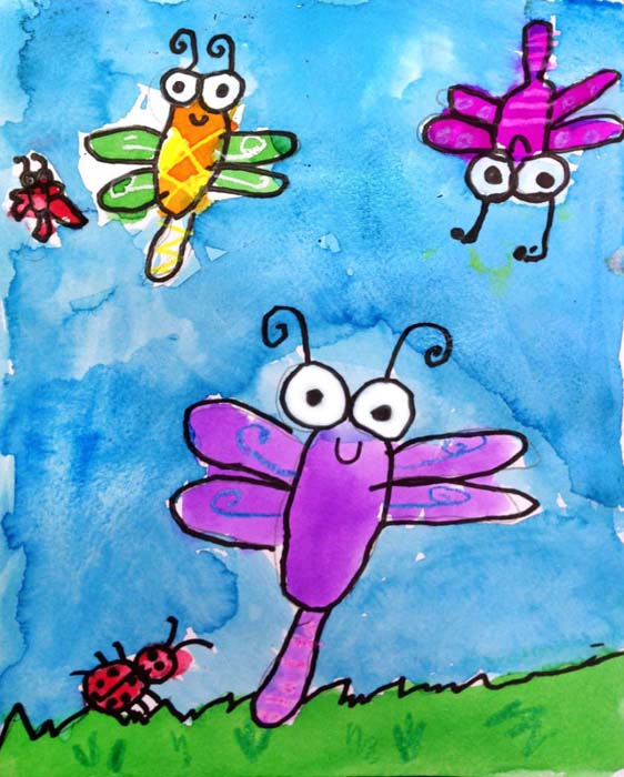 562x700 cute bug painting art projects for kids - Cute Bug Drawing