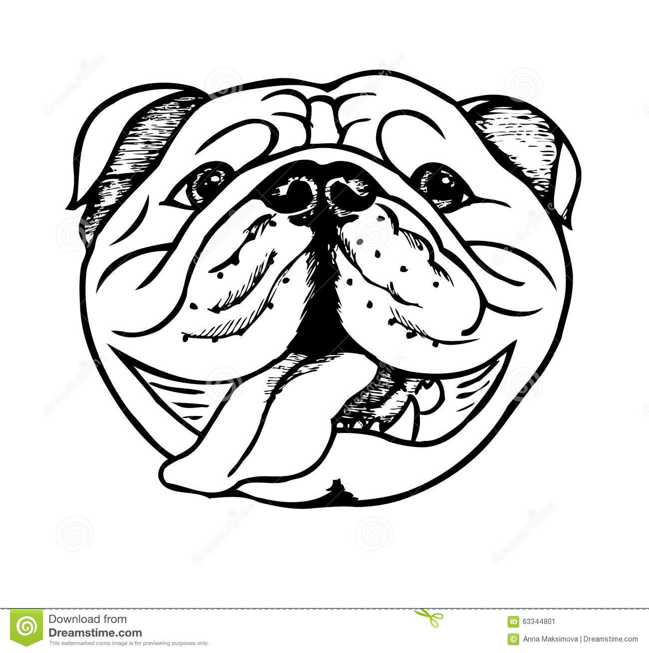 1300x1309 Drawn Bulldog - Cute Bulldog Drawing