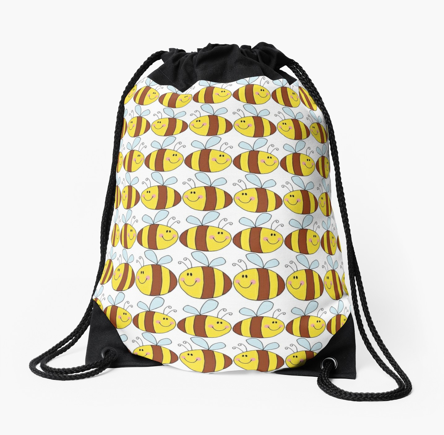 1435x1404 cute bumble bee drawing pattern drawstring bags - Cute Bumble Bee Drawing