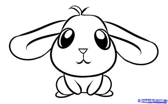 551x342 How To Draw In Cartoon Drawings - Cute Bunny Drawing Step By Step
