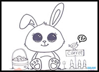200x145 How To Draw Bunny Rabbits Drawing Tutorials Drawing How - Cute Bunny Rabbit Drawing