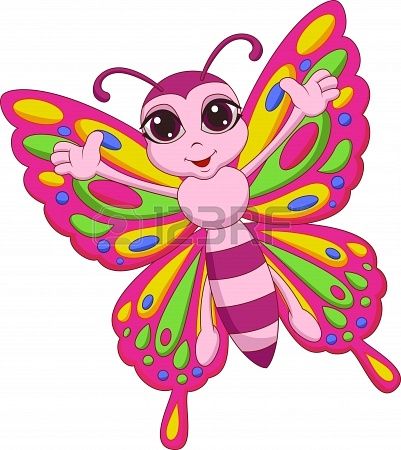 401x450 Cute Butterfly Cartoon Butterfly Artillustration - Cute Butterfly Drawing