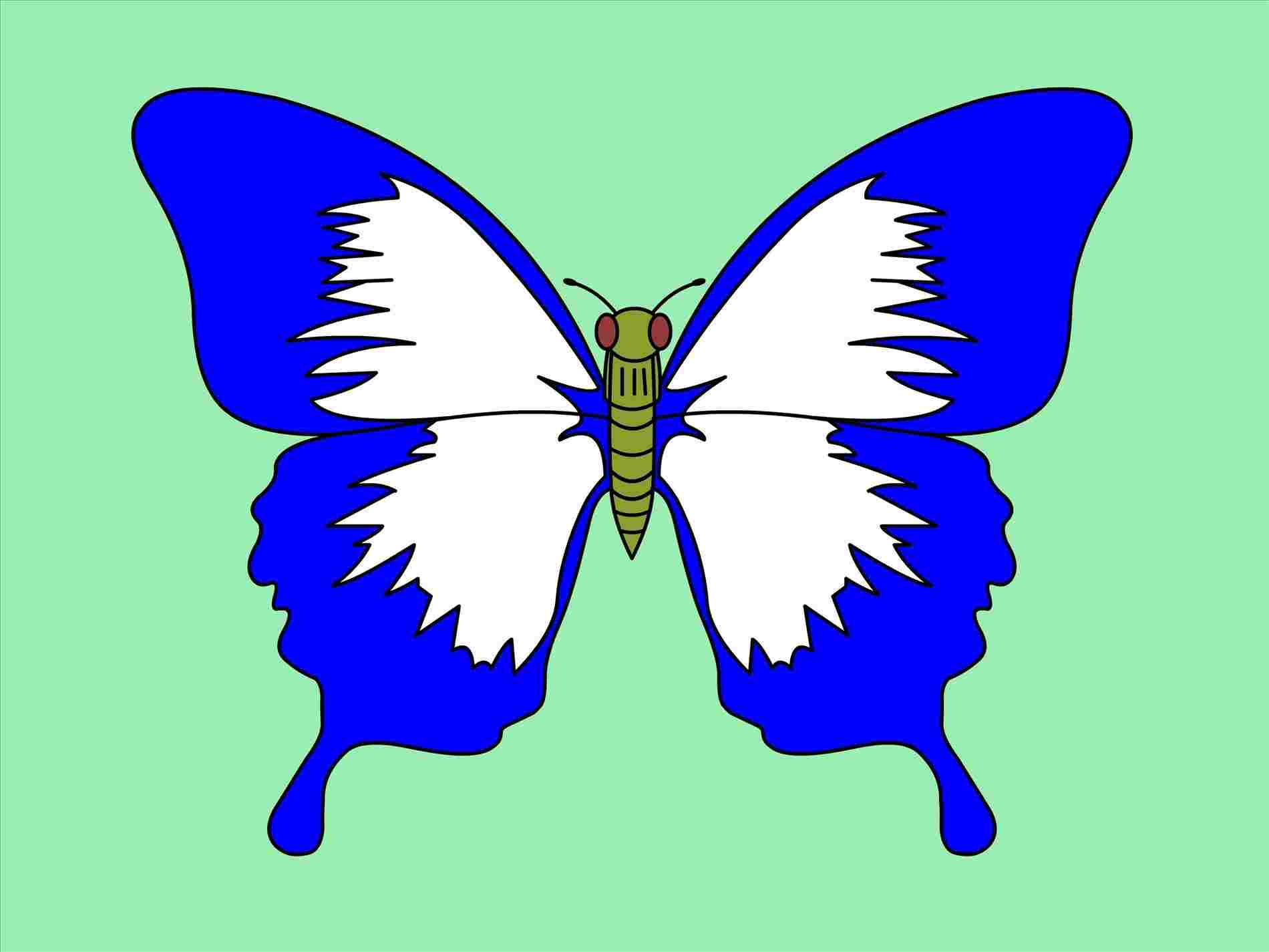 1900x1425 For Kids Cute Butterfly Line Drawing Download Clip Art - Cute Butterfly Drawing