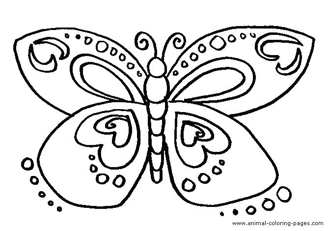 668x470 Butterflies Coloring Pages Pdf Cute Butterfly Coloring - Cute Butterfly Drawing