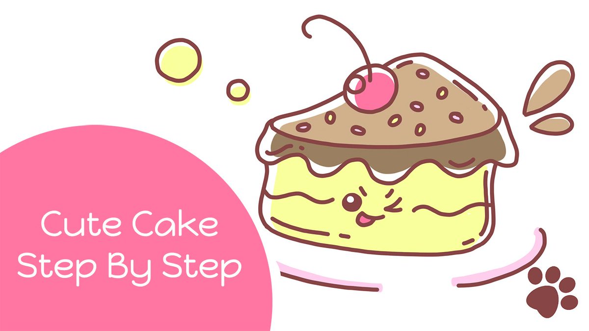 1200x675 Letsdrawmeow On Twitter How To Draw A Cute Cake Cute Cartoon - Cute Cake Drawing