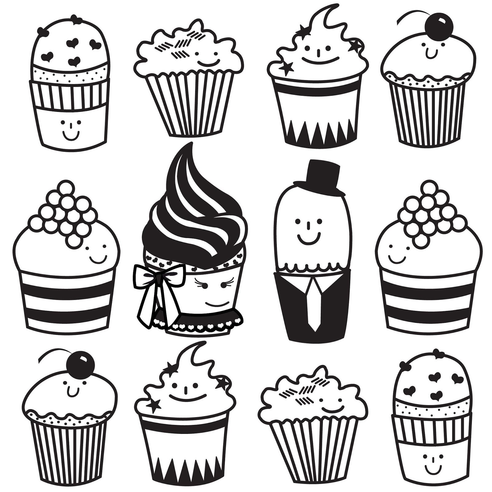 1600x1600 Cute Easy Cupcake Drawing Cupcakes Are Pretty Easy To Draw So I - Cute Cake Drawing