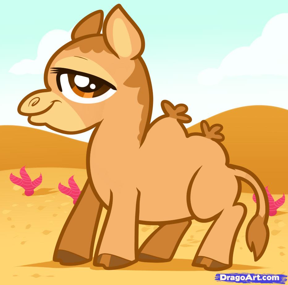 932x924 How To Draw A Camel For Kids, Step - Cute Camel Drawing