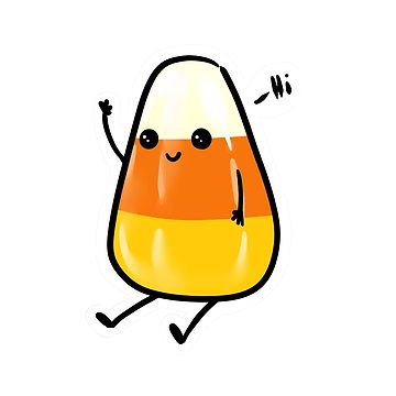 360x360 Cute Candy Corn Sticker - Cute Candy Corn Drawing