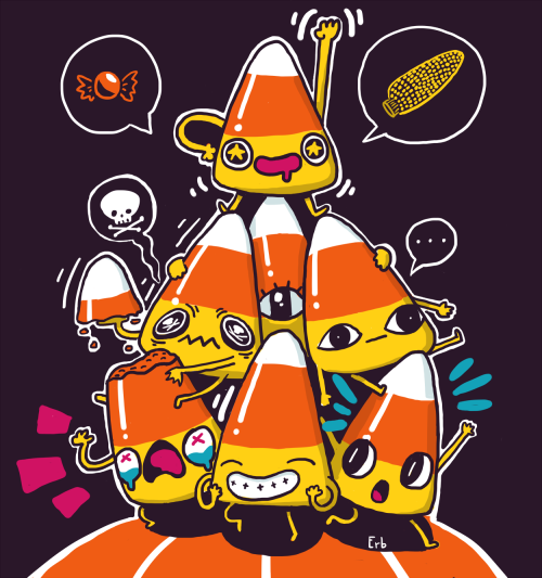 500x533 drawing illustration art cute halloween candy autumn sweets - Cute Candy Corn Drawing