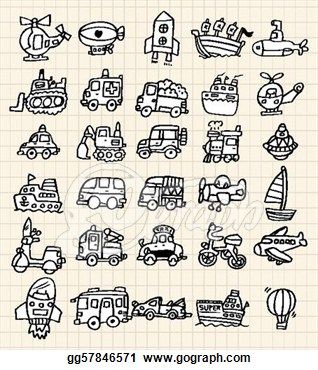 318x370 Hand Draw Cute Car Element - Cute Car Drawing