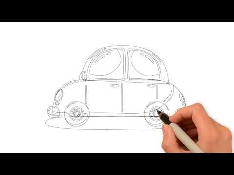 480x360 How To Draw So Cute Car For Kids Learning - Cute Car Drawing