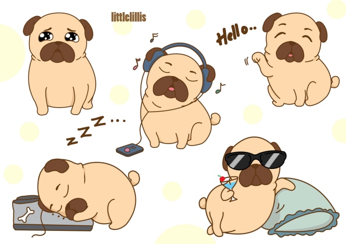 680x481 Draw Cute Dog Cartoon Illustration, Stickers, And Emojis - Cute Cartoon Dog Drawings