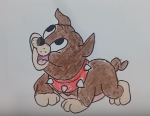 300x233 How To Draw A Cute Dog - Cute Cartoon Dog Drawings