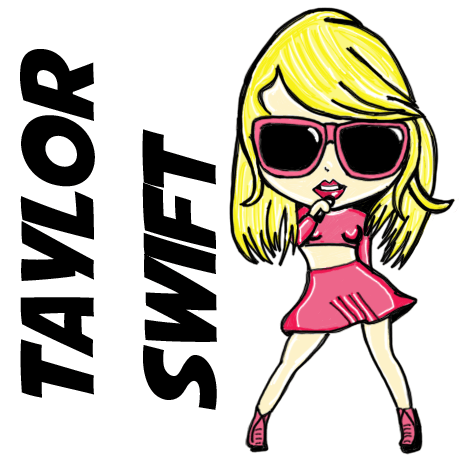 459x459 How To Draw Taylor Swift As Cute Cartoon Chibi Drawing Tutorial - Cute Cartoon Drawings