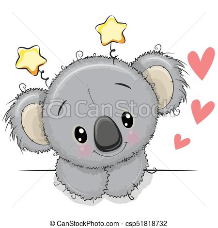 450x470 cute drawing koala on a white background cute cartoon drawing - Cute Cartoon Drawings