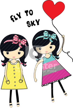 305x450 Cute Cartoon Girls Stock Vector - Cute Cartoon Girl Drawing