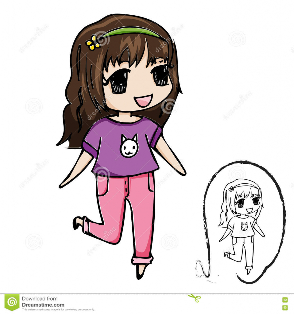 958x1024 Cute Girl Drawings - Cute Cartoon Girl Drawing