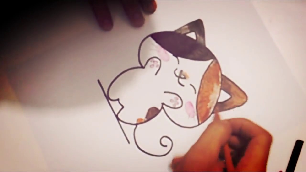 1280x720 How To Draw A Cute Cat For Kids - Cute Cat Cartoon Drawing