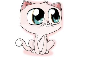 300x200 How To Draw A Cute Cat - Cute Cat Drawing Easy