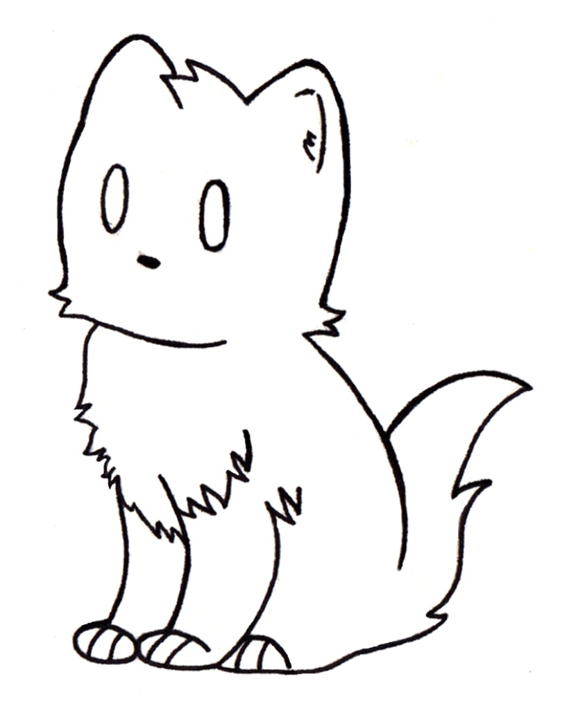 833x1024 Simple Cat Drawing Cute Clipart Best - Cute Cat Drawing Step By Step
