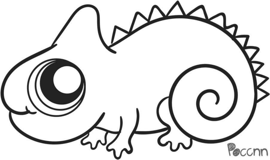 902x537 Download Chameleon Drawing - Cute Chameleon Drawings