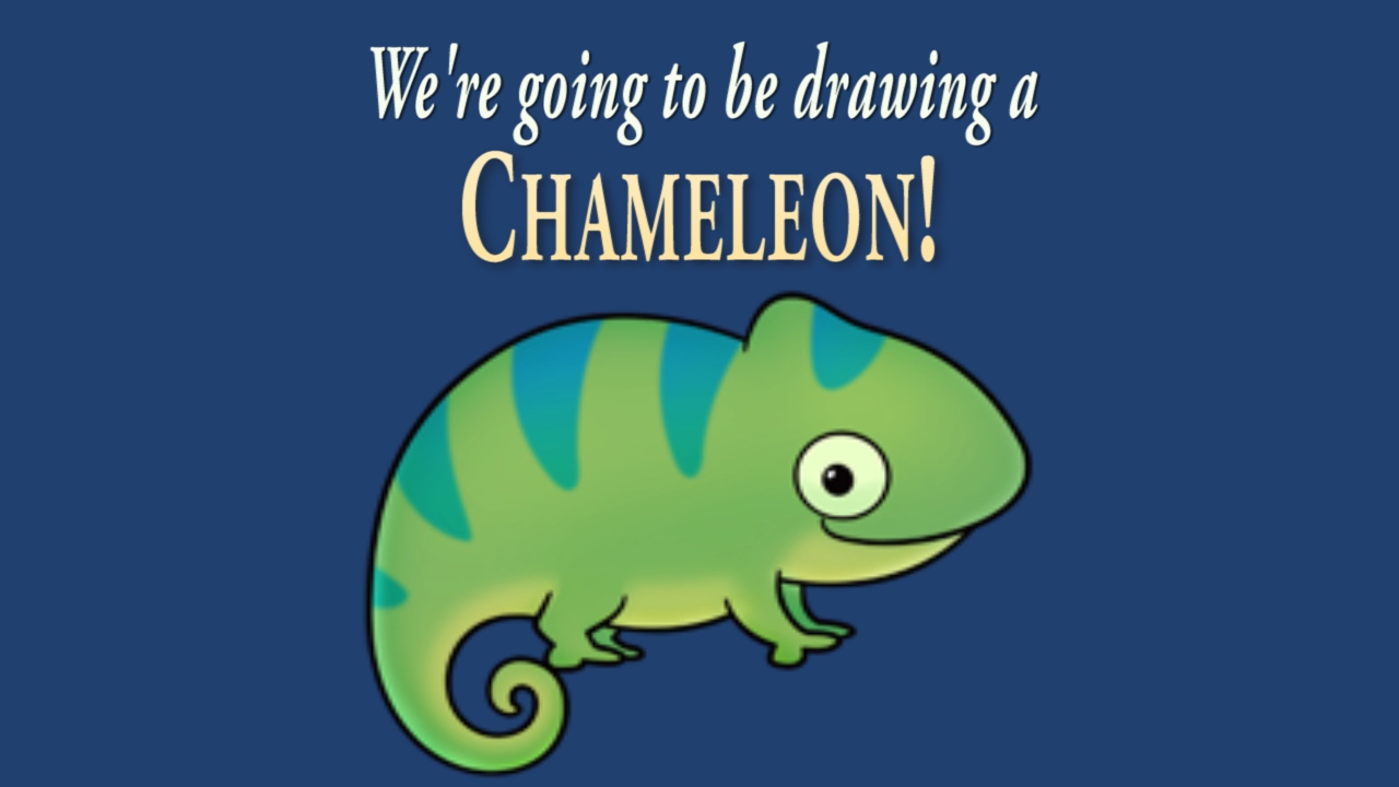 1280x720 How To Draw A Cute Little Chameleon Easy Drawing Artninja - Cute Chameleon Drawings
