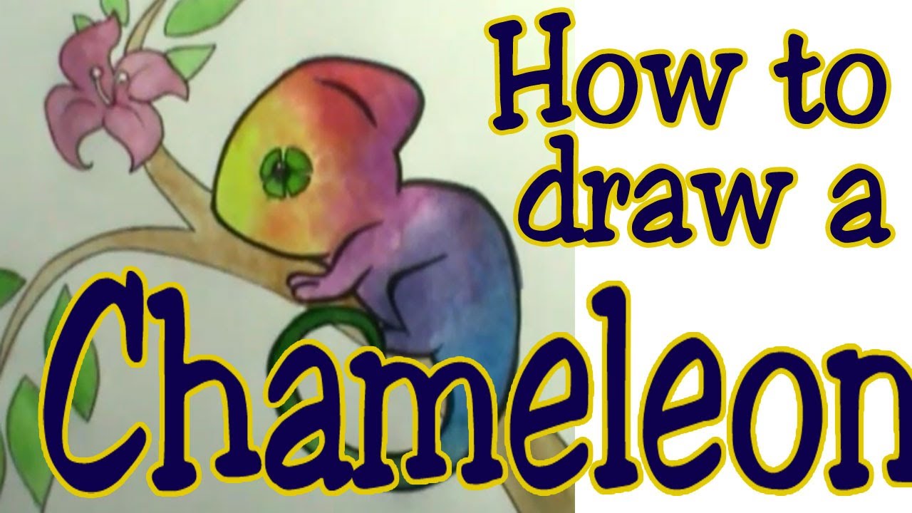 1280x720 How To Draw A Chameleon - Cute Chameleon Drawings