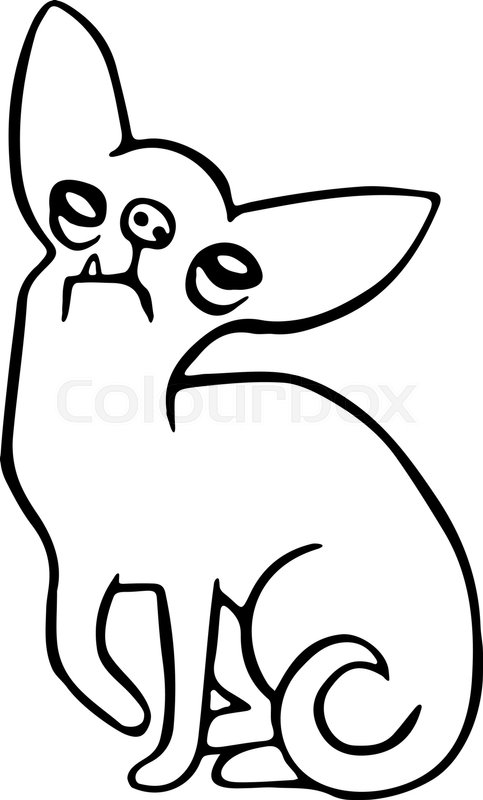 483x800 Cute Green Chihuahua Dog Isolated Stock Vector Colourbox - Cute Chihuahua Drawing