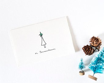 340x270 simple christmas tree card blue star forest drawing silent etsy - Cute Christmas Tree Drawing