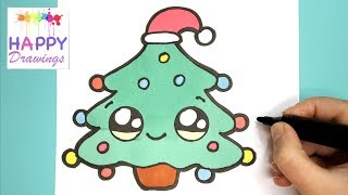 Cute Christmas Tree Drawing at PaintingValley.com | Explore collection ...