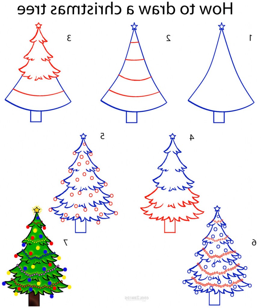 868x1024 Christmas Tree Drawing Step - Cute Christmas Tree Drawing