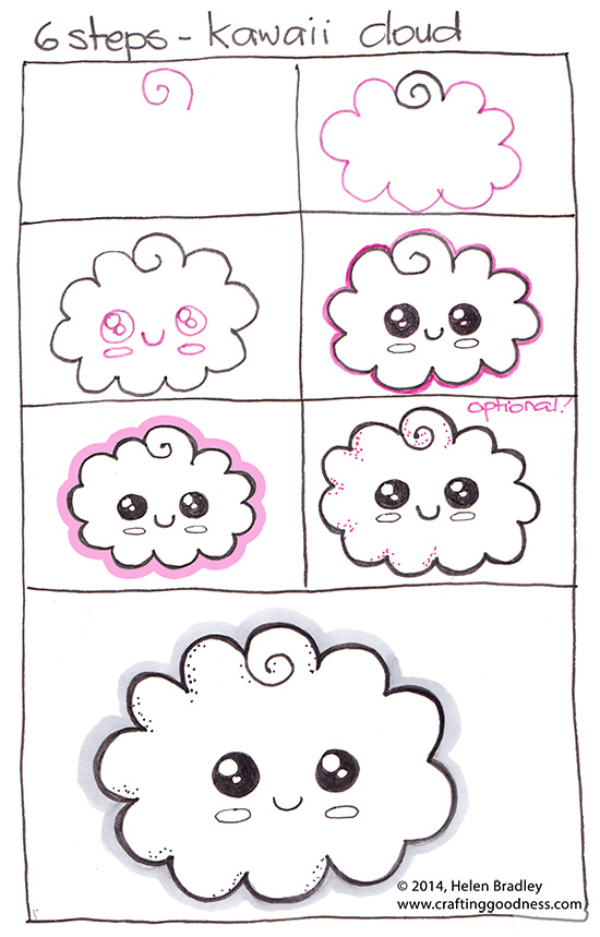 550x859 How To Draw A Kawaii Cloud - Cute Cloud Drawings