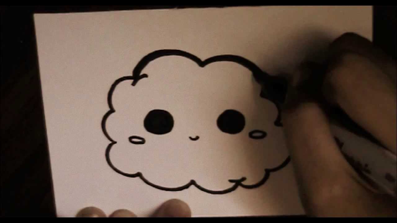 1280x720 How To Draw A Cute Cloud - Cute Cloud Drawings