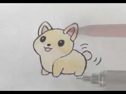 480x360 Cute Corgi Drawing - Cute Corgi Drawing