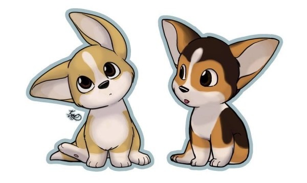 600x358 Cute Corgi Drawing - Cute Corgi Drawing