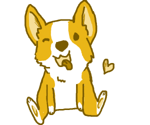 300x250 Really Cute Corgi Drawing - Cute Corgi Drawing