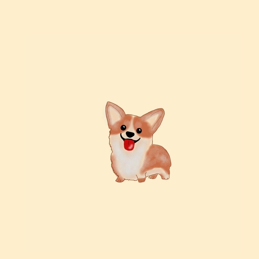1024x1024 Corgi Drawing For Free Download - Cute Corgi Drawing
