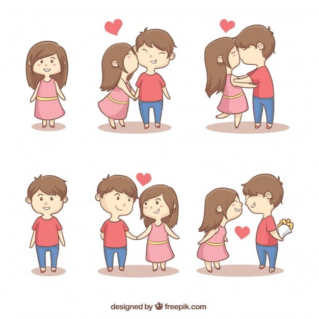 626x626 Cute Couple Vectors, Photos And Free Download - Cute Couple Cartoon Drawings