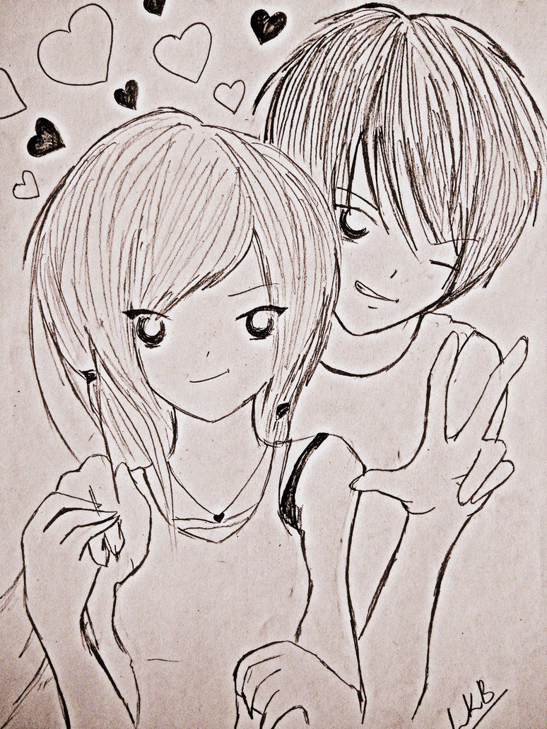 Cute Couple Poses Drawing at Explore collection of