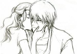 300x210 Cute Anime Love Drawings Anime Couple Drawing At Getdrawings - Cute Couple Drawings