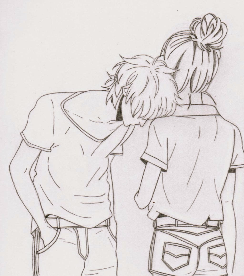 Cute Couple Drawings Tumblr at Explore collection