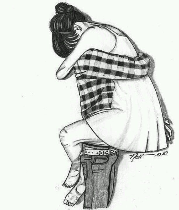 613x720 Draw In Love Bed - Cute Couple Hugging Drawing