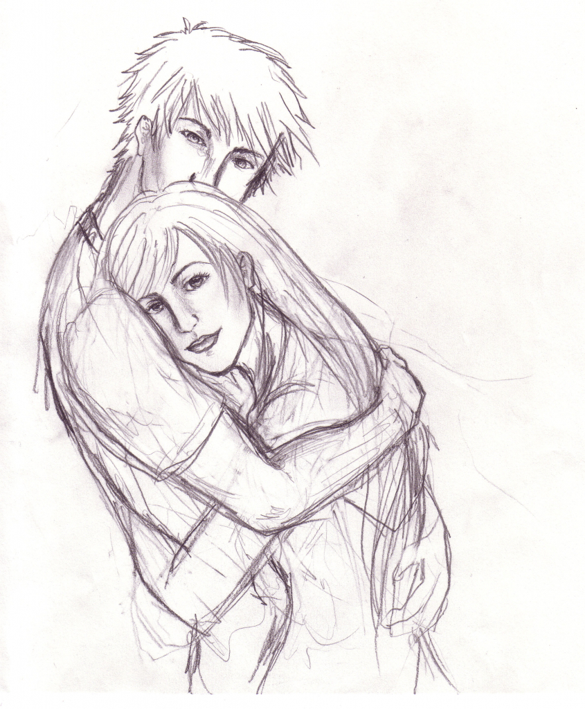 Cute Couple Hugging Drawing At Paintingvalley Com Explore Collection Of Cute Couple Hugging