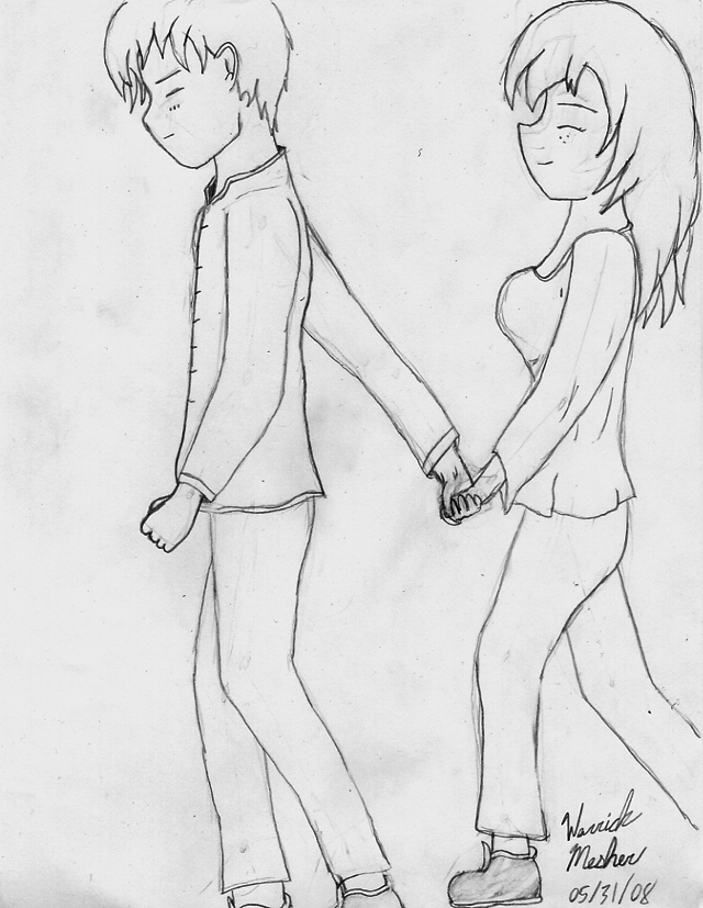 640x827 Pictures Cute Couple Pencil Arts - Cute Couple Pencil Drawing
