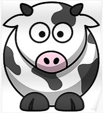 210x230 Cute Cow Drawing Posters Redbubble - Cute Cow Drawing