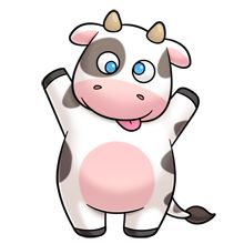 220x220 Cute Cow Cartoon Vector Image On Sunbeans Cow Cartoon Drawing - Cute Cow Drawing