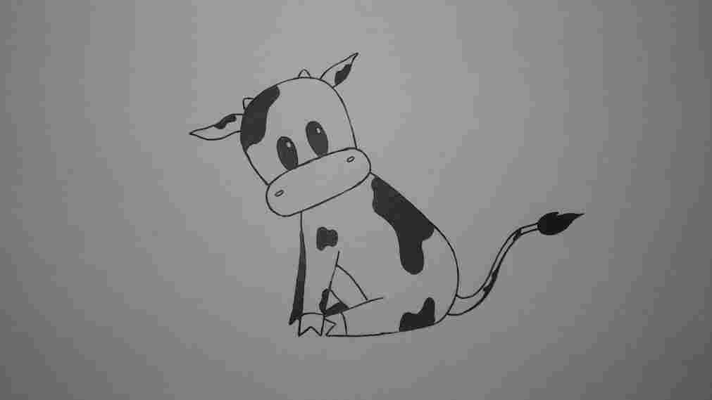 1011x569 cartoon how to draw a kawaii word toon rhdrawingforkidscom learn - Cute Cow Drawing