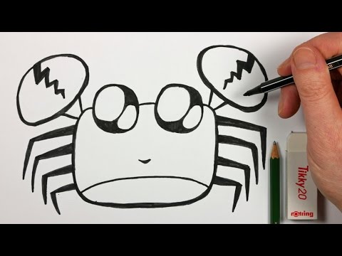 480x360 Diy How To Draw A Crab, Krabbe - Cute Crab Drawing
