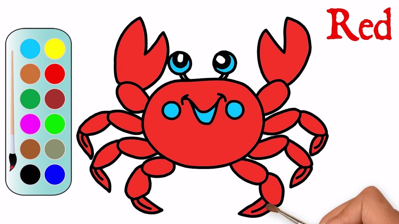 1280x720 How To Draw A Cute Crab Drawing A Cute Crab In Easy Steps Mhp - Cute Crab Drawing